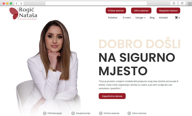 Nataša Rogić — web sajt